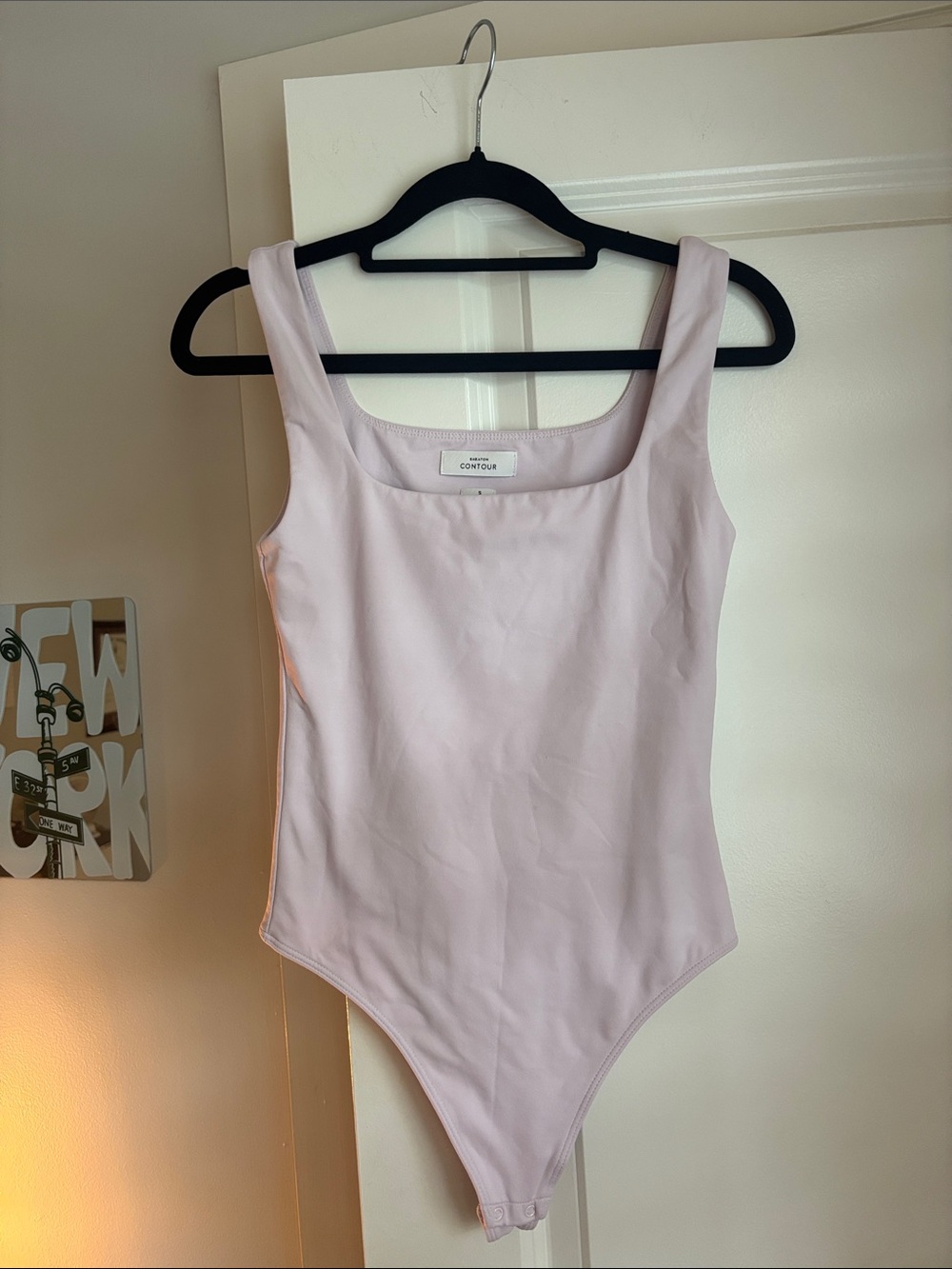Babaton Contour Baby Pink Scoop Neck Bodysuit
